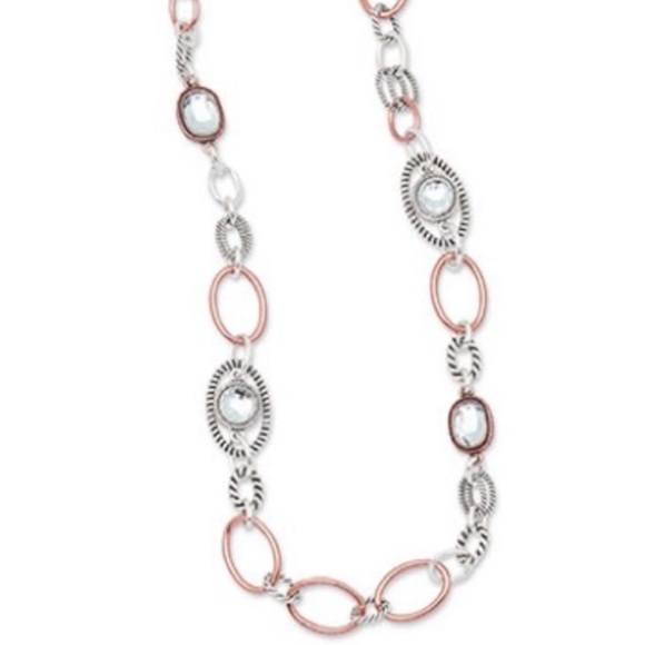 Like new-Premier Designs Hampton SLV/RG Necklace - Picture 2 of 7